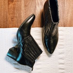 Pointed Leather Ankle Boot